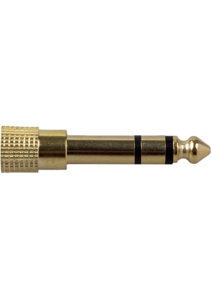 Kulaklık Adaptörü Stereo Altın Fiş 1/4" (6,3 Mm) Erkek - 1/8" (3,5 Mm) Dişi (Yurt Dışından)