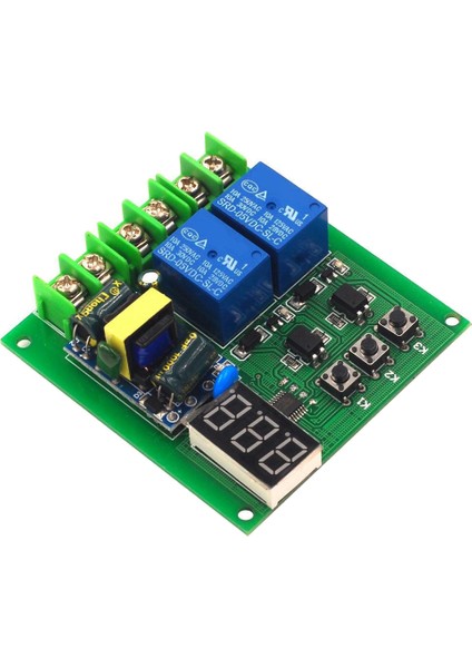 220V Çift Röle Kontrol Kartı Gecikme Anahtarı Modülü Zaman Gecikme Rölesi (Yurt Dışından)