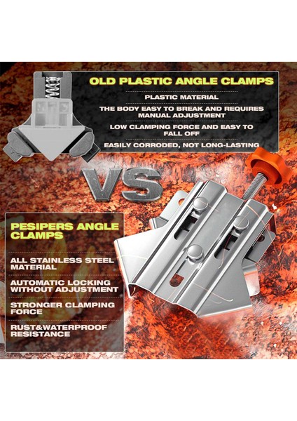 Ahşap Işleme Için Paslanmaz Çelik Dik Açı Kelepçesi, Dayanıklı Pas ve Korozyon 90 Derece Köşe Kelepçeleri Ayarlanabilir 2 Adet (Yurt Dışından) fırsatları
