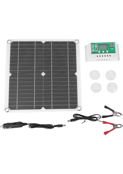 12W Güneş Paneli Kiti 60A 12V Pil Şarj Cihazı, Denetleyicili Karavan Tekne (Yurt Dışından) fiyatları