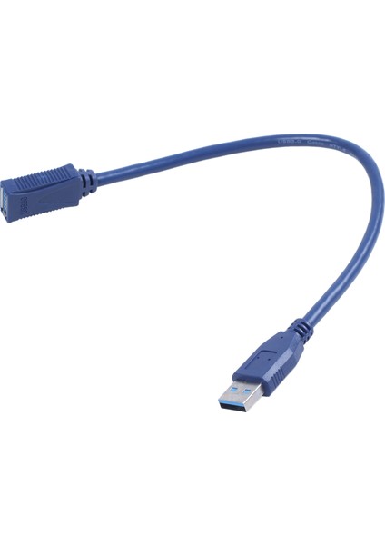 Mavi USB 3.0 Erkek - Erkek F/m Tip A Konnektör Uzatma Kablosu 30CM (Yurt Dışından)