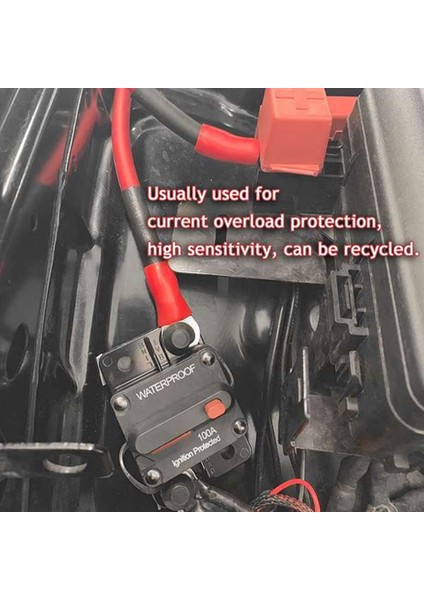 3 Adet 100 Amp Araba Stereo Ses Devre Kesici Sigortalar DC12-48V Manuel Sıfırlama Basmalı Düğme Anahtarı Sigortalar (Yurt Dışından) fiyatları