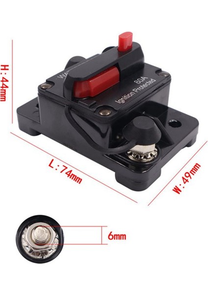 3 Adet 100 Amp Araba Stereo Ses Devre Kesici Sigortalar DC12-48V Manuel Sıfırlama Basmalı Düğme Anahtarı Sigortalar (Yurt Dışından) fırsatları