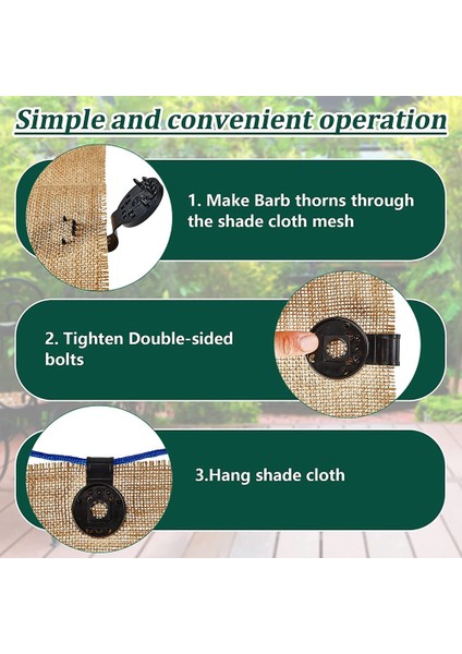 150 Adet Güneşten Koruyan File Klip Bahçe Aletleri Sera Gölge Kumaş Sabitleme Kelepçesi Plastik Grommet Çit Ağı Kurulum Kanca (Yurt Dışından) indirimleri