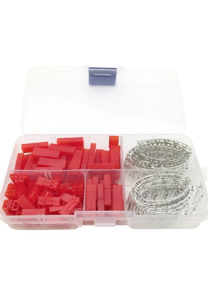 300PCS Syp 2p Dişi ve Erkek Kırmızı Fiş Muhafazası Sıkma Terminal Konnektör Kiti (Yurt Dışından)