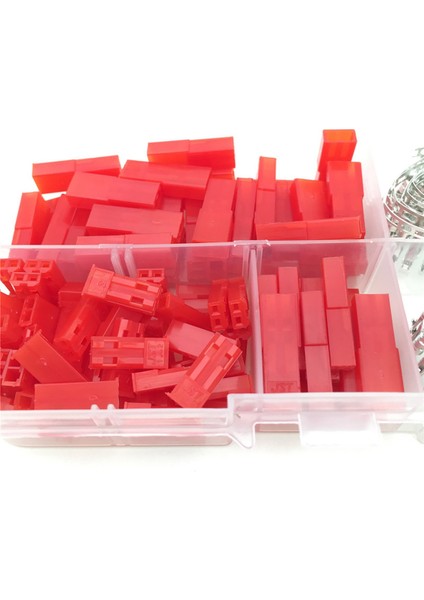 300PCS Syp 2p Dişi ve Erkek Kırmızı Fiş Muhafazası Sıkma Terminal Konnektör Kiti (Yurt Dışından)