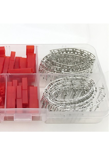 300PCS Syp 2p Dişi ve Erkek Kırmızı Fiş Muhafazası Sıkma Terminal Konnektör Kiti (Yurt Dışından)
