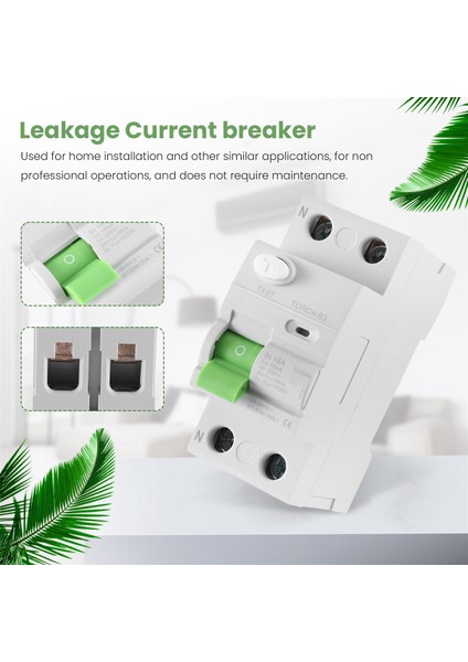 Ac 2p 6ka Rccb Rcd 230V Kaçak Akım Devre Kesici Diferansiyel Kesici Emniyet Anahtarı Tord4-63, 2p 16A 10MA (Yurt Dışından) indirimleri
