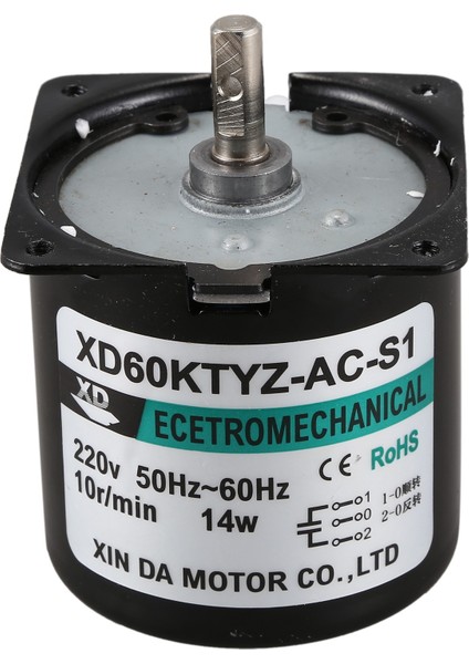 60KTYZ Ac Motor 220V 10RPM Kalıcı Manyetik Elektrikli Senkron Motor 14W Kalıcı Mıknatıslı Motor (Yurt Dışından)