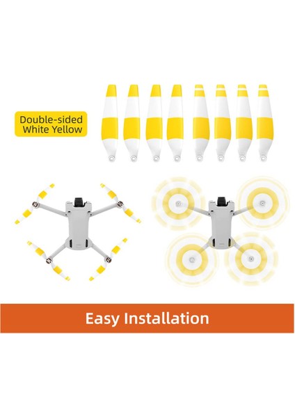 Mini 3 Pervaneler Için Djı Mini 3 Pro Drone ile Uyumlu Yedek Düşük Gürültülü Hızlı Açılan Bıçaklar Aksesuarları. (Yurt Dışından)