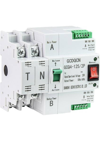 Çift Güç Otomatik Transfer Anahtarı Smgq2-63 / 2p Devre Kesici Ev Ray Montajı (Yurt Dışından) fırsatları