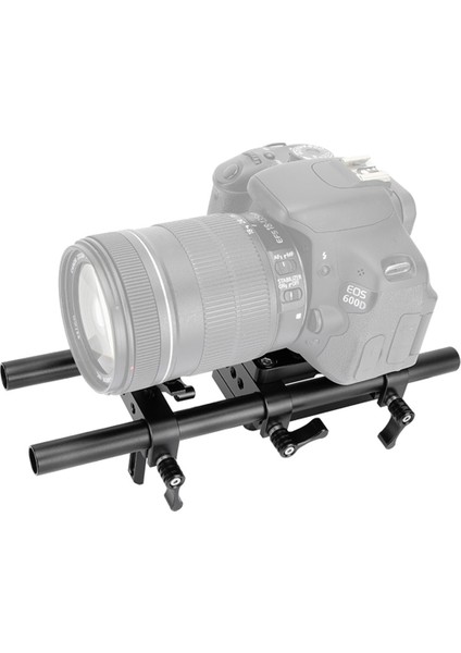 Kamera Montaj Plakası Pro Dslr Omuz Montaj Destek Takımı Tripod Montaj Plakası Lens Destekli 15MM Çubuklar (B) (Yurt Dışından) indirimleri