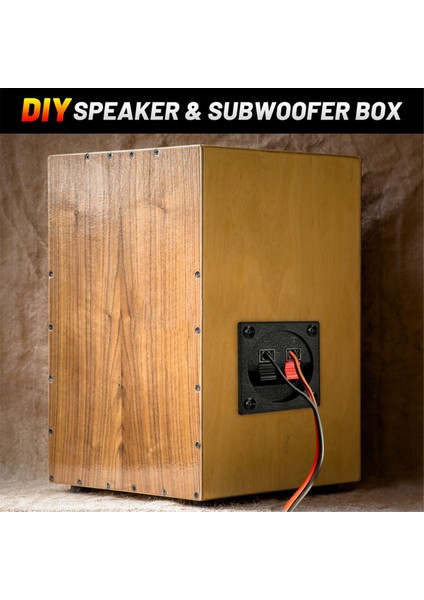 4 Adet Hoparlör Kutusu Terminal Kupası, Yaylı Kare Subwoofer Kutusu Terminal Bağlantı Direği Konnektörü Dıy Ev Araba Hoparlörü Için (Yurt Dışından)