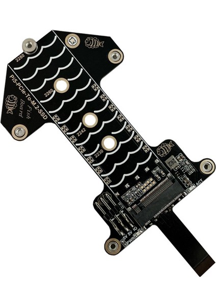 Raspberry Pi 5 Adaptör Kartı Pcıe'den M.2 Nvme Ssd'ye Adaptör Kartı Pi5 Resmi Kılıfı ve Dsı/csı Kablosuyla Uyumlu (Yurt Dışından)