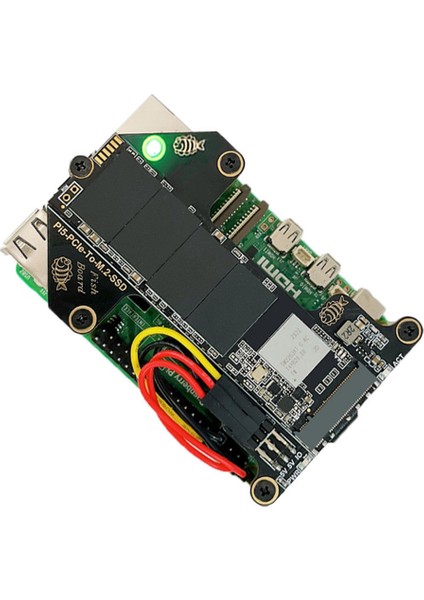 Raspberry Pi 5 Adaptör Kartı Pcıe'den M.2 Nvme Ssd'ye Adaptör Kartı Pi5 Resmi Kılıfı ve Dsı/csı Kablosuyla Uyumlu (Yurt Dışından)