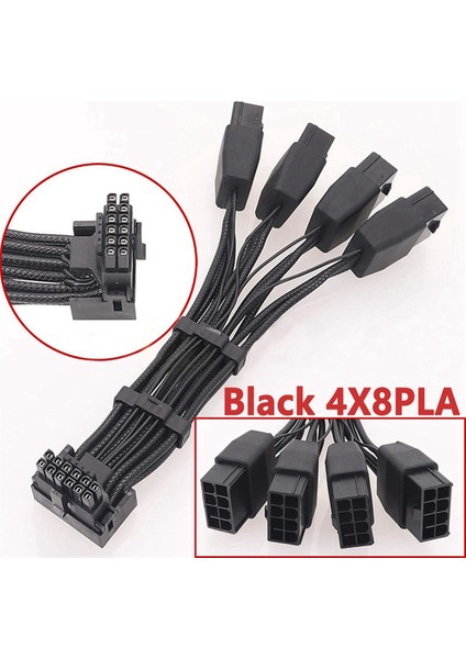 Gpu RTX4090 RTX4080 Serisi 16AWG 4X8PIN Pcı-E - 16PIN (12+4) Pcı-E 5.0 12VHPWR Konektörü 90 Derece Dirsek (Yurt Dışından)