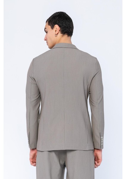 Erkek Slim Fit Cepli Düğmeli Bürümcük Kumaş Klasik Ceket modelleri