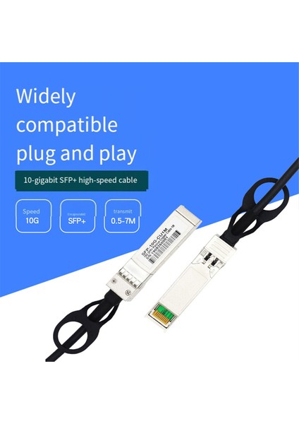 10G Sfp+ Dac Kablosu, Doğrudan Bağlantılı Pasif Bakır Kablo, 1 Metre Cisco, Mikrotik, Netgear, Zyxel Switch Için Çalışır (Yurt Dışından)