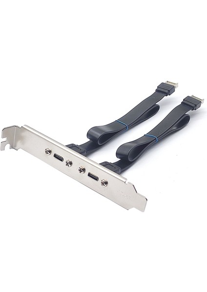 USB 3.1 Ön Panel Başlığı Tip E Erkek - Tip C Dişi Konnektör Anakart Genişletme Kablosu Transfer Kablolaması (30CM) (Yurt Dışından)