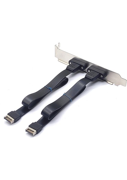 USB 3.1 Ön Panel Başlığı Tip E Erkek - Tip C Dişi Konnektör Anakart Genişletme Kablosu Transfer Kablolaması (30CM) (Yurt Dışından)