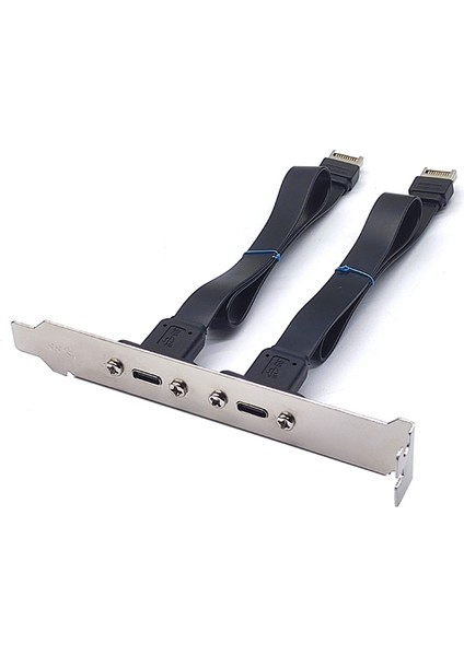 USB 3.1 Ön Panel Başlığı Tip E Erkek - Tip C Dişi Konnektör Anakart Genişletme Kablosu Transfer Kablolaması (30CM) (Yurt Dışından)