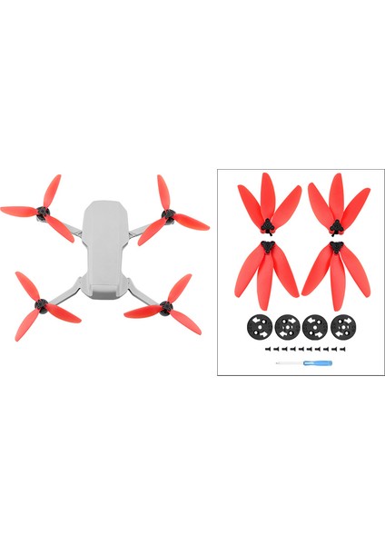 Djı Mavic Mini/mini 2 Drone Için Üç Bıçaklı Pervane Djı Mini 2 Için Bıçak Yedek Kanat Fanları, Kırmızı (Yurt Dışından)