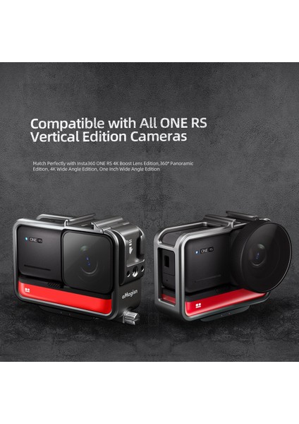 Amagisn Metal Kafes Koruyucu Kılıf Kabuk Koruyucu Çerçeve Insta 360 One-Rs Action Panoramik Kamera Adaptörü Için (Yurt Dışından) modelleri