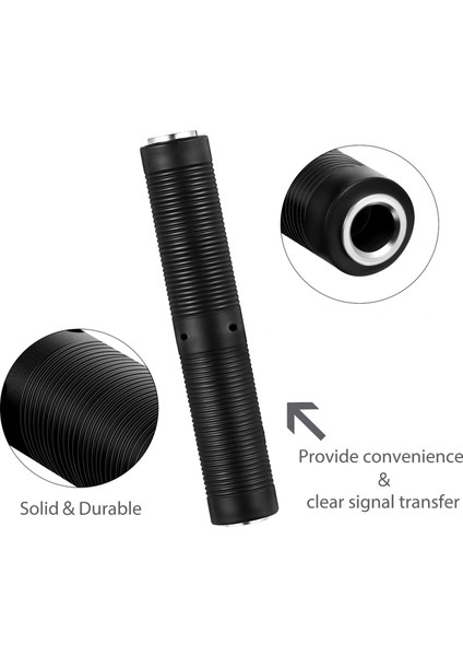 6 Paket 1/4 Inç Dişi - Dişi Bağlayıcı 6,35 mm Trs/ts Ses Konektörü, Trs Stereo ve Mono Jak Adaptörü Birleştirici (Yurt Dışından)