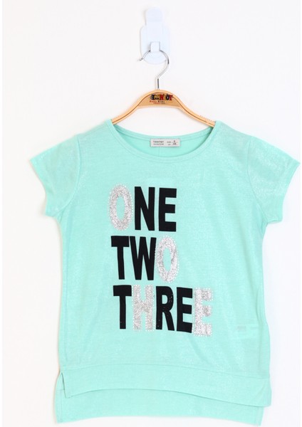 Kız Çocuk Sim Detaylı Baskılı Tişört