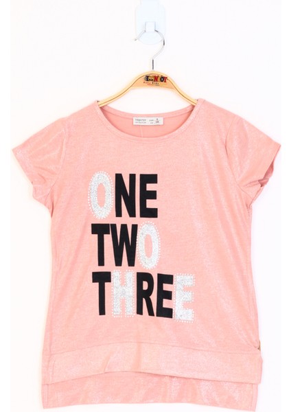 Kız Çocuk Sim Detaylı Baskılı Tişört