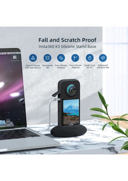 Amagisn Silikon Stand Tabanı Insta 360 X3 Aksiyon Kamera Parçaları Sağlam Masaüstü Stand Koruma Kamera Aksesuarları (Yurt Dışından) modelleri