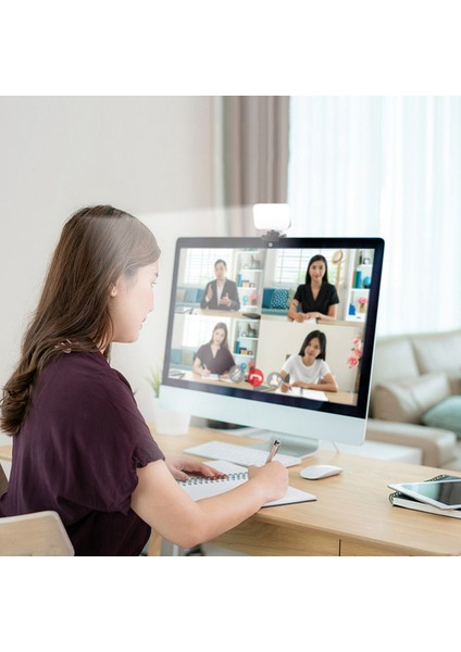 6500K Taşınabilir LED Video Işığı Kare Dizüstü Bilgisayar Web Kamerası Işığı Canlı Yayın Için Klipsli Zoom Çağrı Aydınlatması (Yurt Dışından) fiyatları