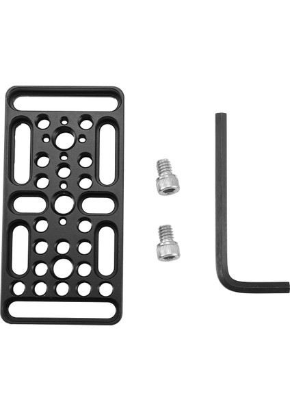 Hızlı Çıkarma Plakası Çok Işlevli Genişleyen Soğuk Ayakkabı Peynir Plakası Çift Delikli Boru Kelepçesi Tripod Adaptör Plakası (Yurt Dışından)