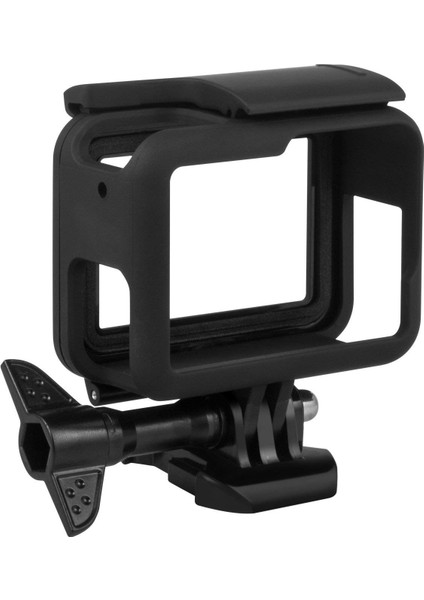 Gopro Hero Için Çerçeve (2018) / 6 / 5 Muhafaza Sınırı Koruyucu Kabuk Kılıfı Go Pro Hero6 Hero5 Için Aksesuarlar Hızlı Çekme Hareketli Soket ve Vida ile Siyah (Siyah) (Yurt Dışından)