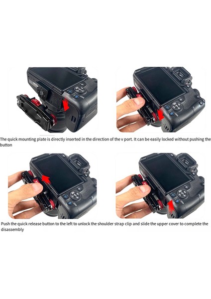 Kamera Bel Kemeri Klipsi Hızlı Çıkarma V Plaka Montajı Anti-Titreşim Hızlı Anahtar Aracı Slr Gimbal Omuz Askısı Kelepçesi (Yurt Dışından) modelleri