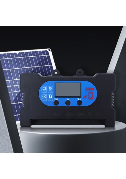 Güneş Kontrol Cihazı 30A Güneş Voltaj Regülatörü Pwm Pil Şarj Cihazı LCD Ekran Çift USB Solar Şarj Kontrolörleri (Yurt Dışından)