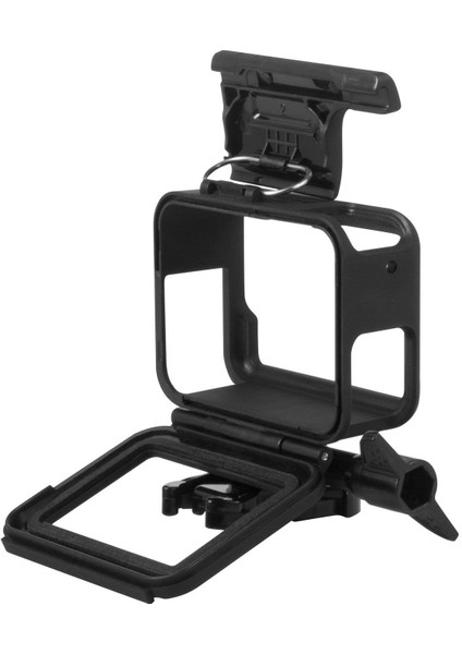 Gopro Hero Için Çerçeve (2018) / 6 / 5 Muhafaza Sınırı Koruyucu Kabuk Kılıfı Go Pro Hero6 Hero5 Için Aksesuarlar Hızlı Çekme Hareketli Soket ve Vida ile Siyah (Siyah) (Yurt Dışından)