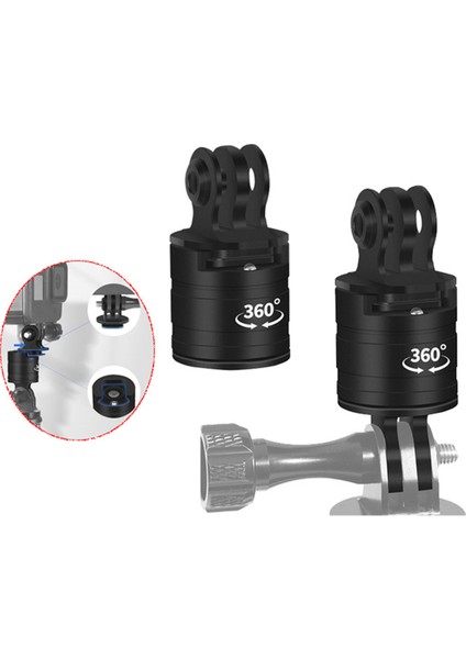 Gopro 12 Aksesuarları Için Metal Adaptör 1/4 Inç Alüminyum Tripod Alaşım Montajı 360 Derece Döndürme Tipi (Yurt Dışından)