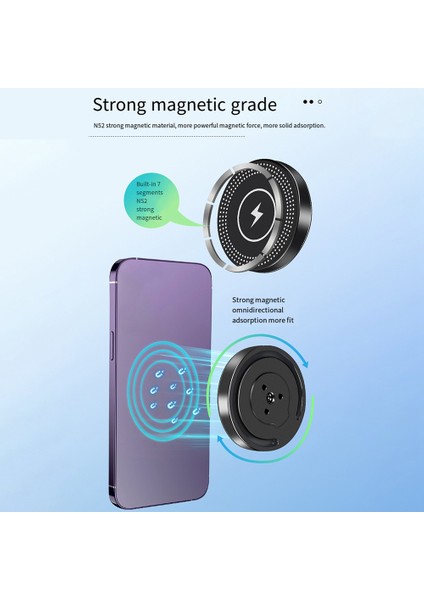 Magsafe Kablosuz Şarj Standı Için Yatay Dikey Çekim Gopro Yuvası Bağlantı Noktası Manyetik Şarj Tabanı ile Hızlı Montaj (Yurt Dışından)