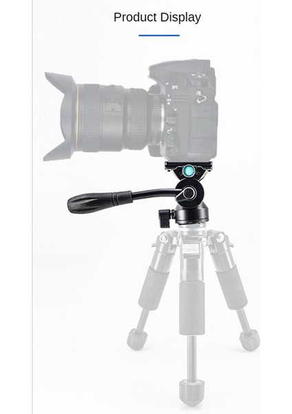 Mini Panoramik Tripod Kafa Hidrolik Sıvı Video Sönümleme Metal Kafa Tripod Monopod Kamera Tutucu Standı (Yurt Dışından)
