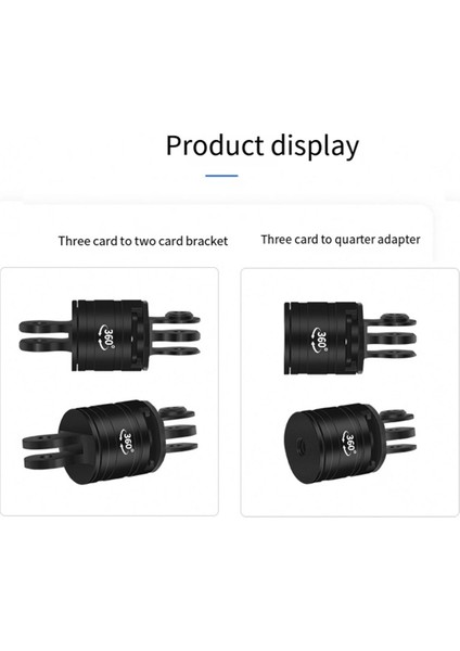 Gopro 12 Aksesuarları Için Metal Adaptör 1/4 Inç Alüminyum Tripod Alaşım Montajı 360 Derece Döndürme Tipi (Yurt Dışından)
