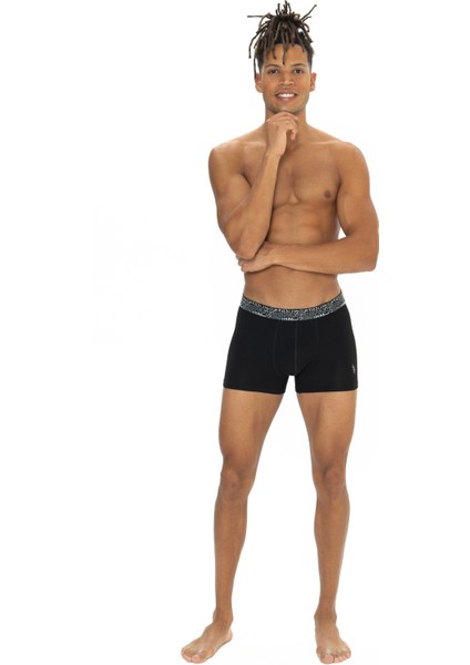 Erkek Lacivert - Indigo - Gri 3 Lü Boxer modelleri