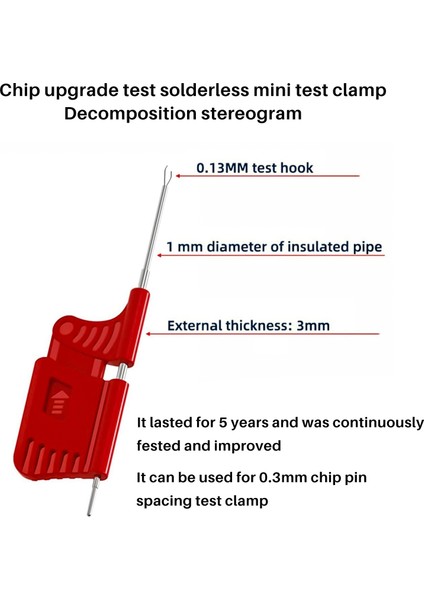 10 Adet SDK08 Test Klipsi Smd Ic Test Kanca Klipleri Elektrik Testi Için Ultra Küçük Klip Test Çipi (Yurt Dışından)
