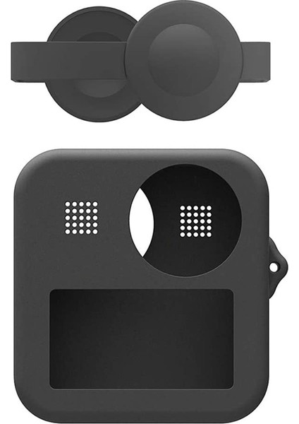Gopro Max Için Silikon Kılıf Çift Lens Kapakları Kılıf Kapak Gopro Max Eylem Kamera Aksesuarları Için Koruyucu Kılıf (Yurt Dışından)