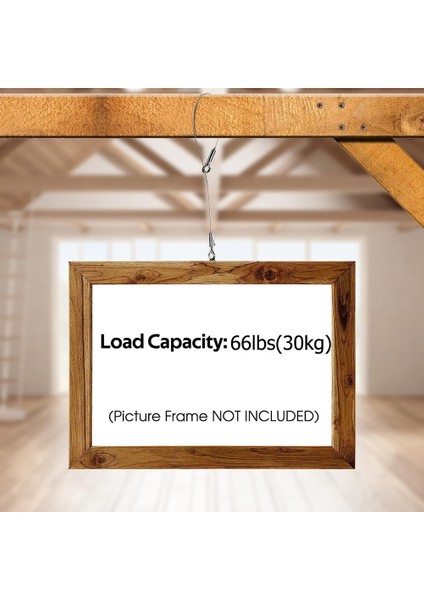 Ayarlanabilir Resim Asma Tel 4pcs Ayna Çerçevesi Seti - Ağır Hizmet Tipi Paslanmaz Çelik Tel Halat 3 Metre x 1.5mm (Yurt Dışından) indirimleri