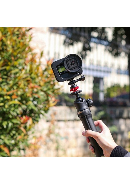 Gopro9/10 Için Sıcak Ayakkabı Taşınabilir Dönüşüm Kafası Slr Fotoğraf Kamera Tutma Sıcak Ayakkabı Koltuğu Bağlantı Kolu, Titanyum (Yurt Dışından)