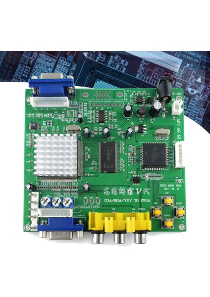 Arcade Oyunu Rgb/ega/yuv/cga VGA Çıkışı Hd Video Dönüştürücü Kurulu Arcade Oyun Monitörü Crt LCD Pdp Projektör Için (Yurt Dışından)