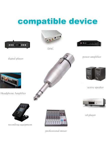 Paket Xlr Dişi - 6,35MM Adaptör, Dengeli Dişi Xlr - 6,35MM Erkek Mikrofon Adaptörü (Yurt Dışından)