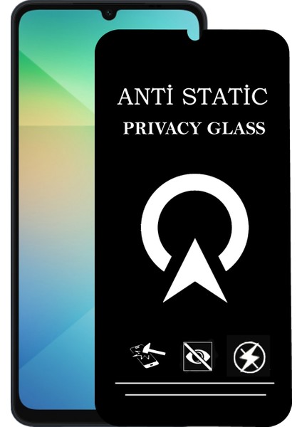 Samsung Galaxy A06 ile Uyumlu Tam Kaplayan Anti Statik Görünmez Safir Ekran Koruyucu Hayalet Cam