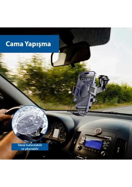 Nano Vantuzlu Teleskopik Torpido Üstü Telefon Tutucu, V Tipi Düşmez Sarsılmaz Telefon Tutucu indirimleri